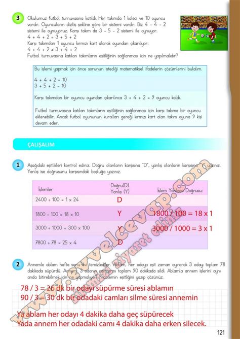 7 sınıf matematik ders kitabı cevapları sayfa 121